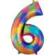 34in Rainbow Splash Number Balloon (6)